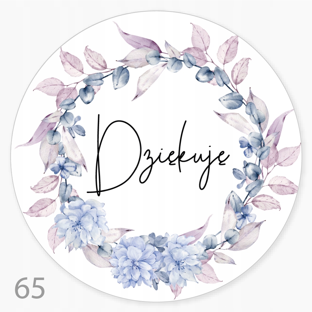 

Naklejki Dziękuję urodziny firma hand made list 48