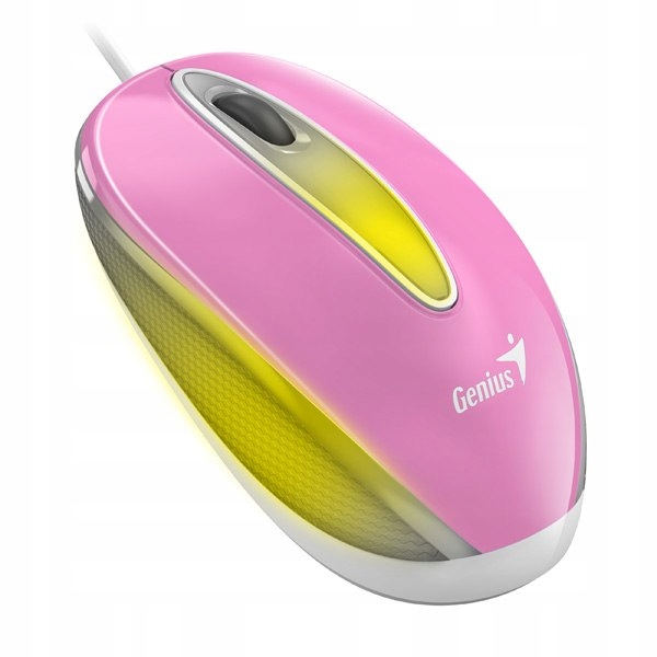 Mysz Genius DX-Mini 1000DPI optyczna 3 przyciski przewodowa Usb różowa