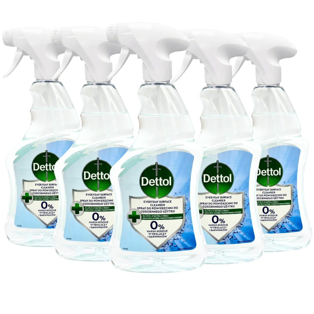 Sada 5 x Dettol Original Antibakteriální sprej 500 ml pro dezinfekci