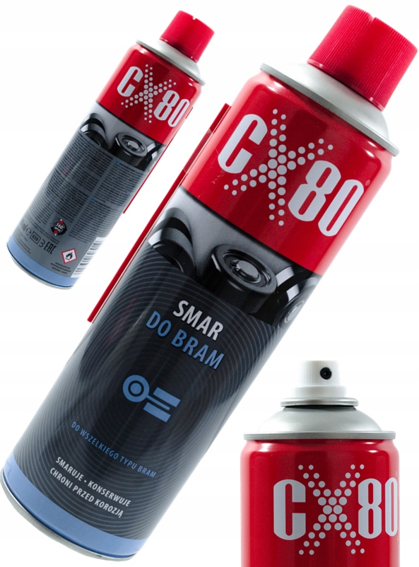 CX80 Smar Do Bram Zamków Kłódek 500 ml Spray