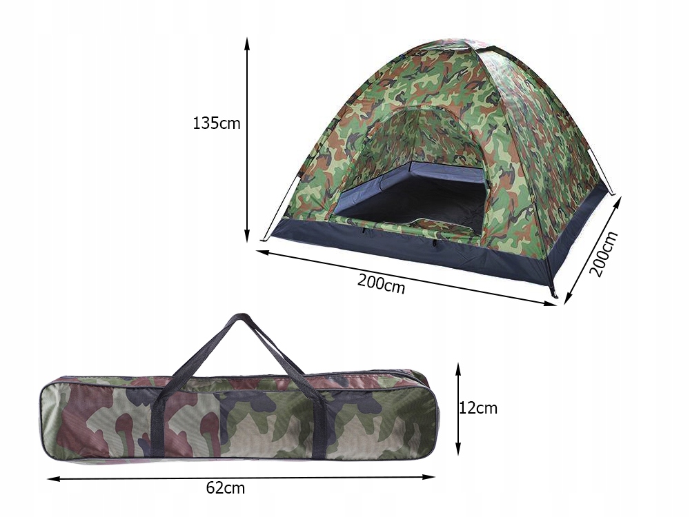NAMIOT TURYSTYCZNY KEMPINGOWY MOSKITIERA MORO XXL Liczba osób 3