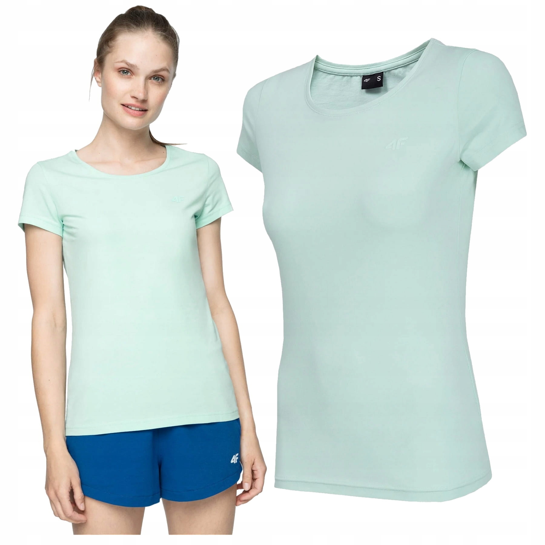 

T-shirt Koszulka Damska Bawełniana Miętowa L