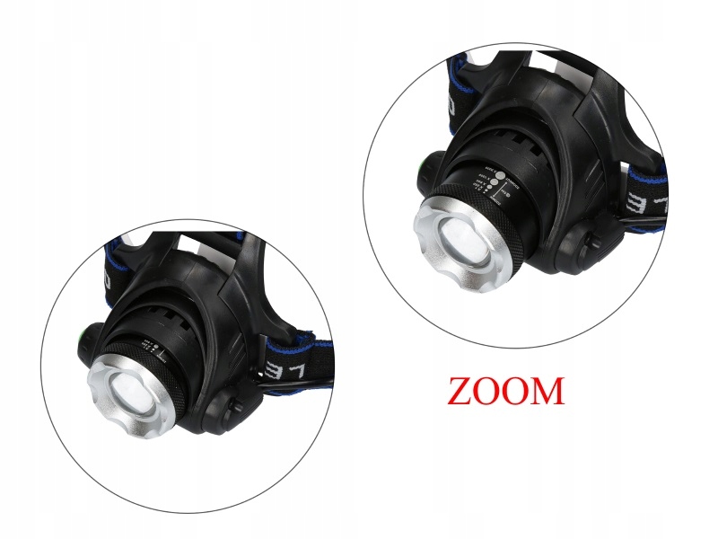LATARKA CZOŁOWA LED ZOOM XML T6 CZOŁÓWKA ROWER Źródło światła LED