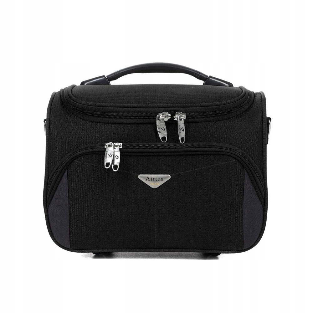 Duży kuferek na kosmetyki, kosmetyczka podróżna z lusterkiem 13l