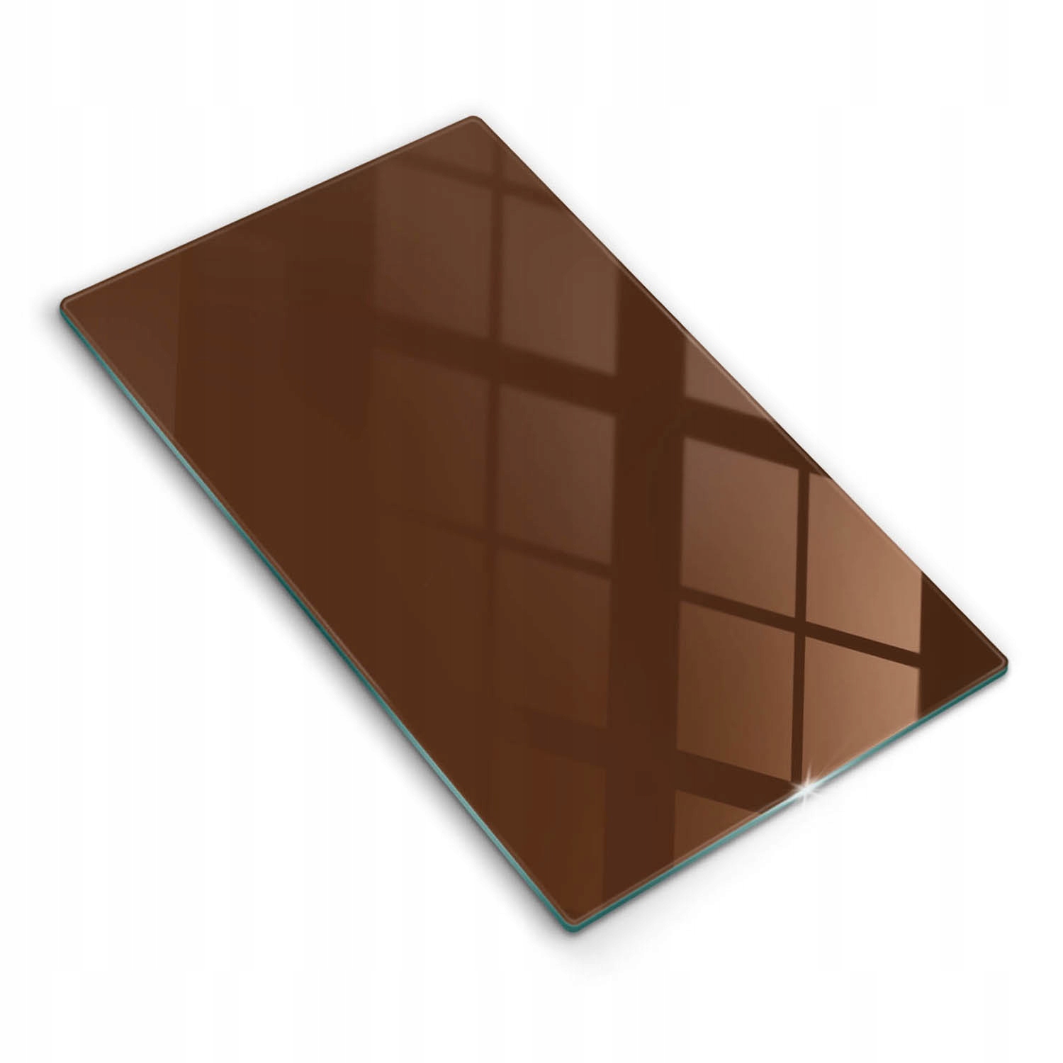 Skleněná krytka na indukci s grafikou do kuchyně, barva hnědá 30x52
