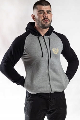 

Bluza męska szaro-czarna z logo Furia (Rozmiar: M)