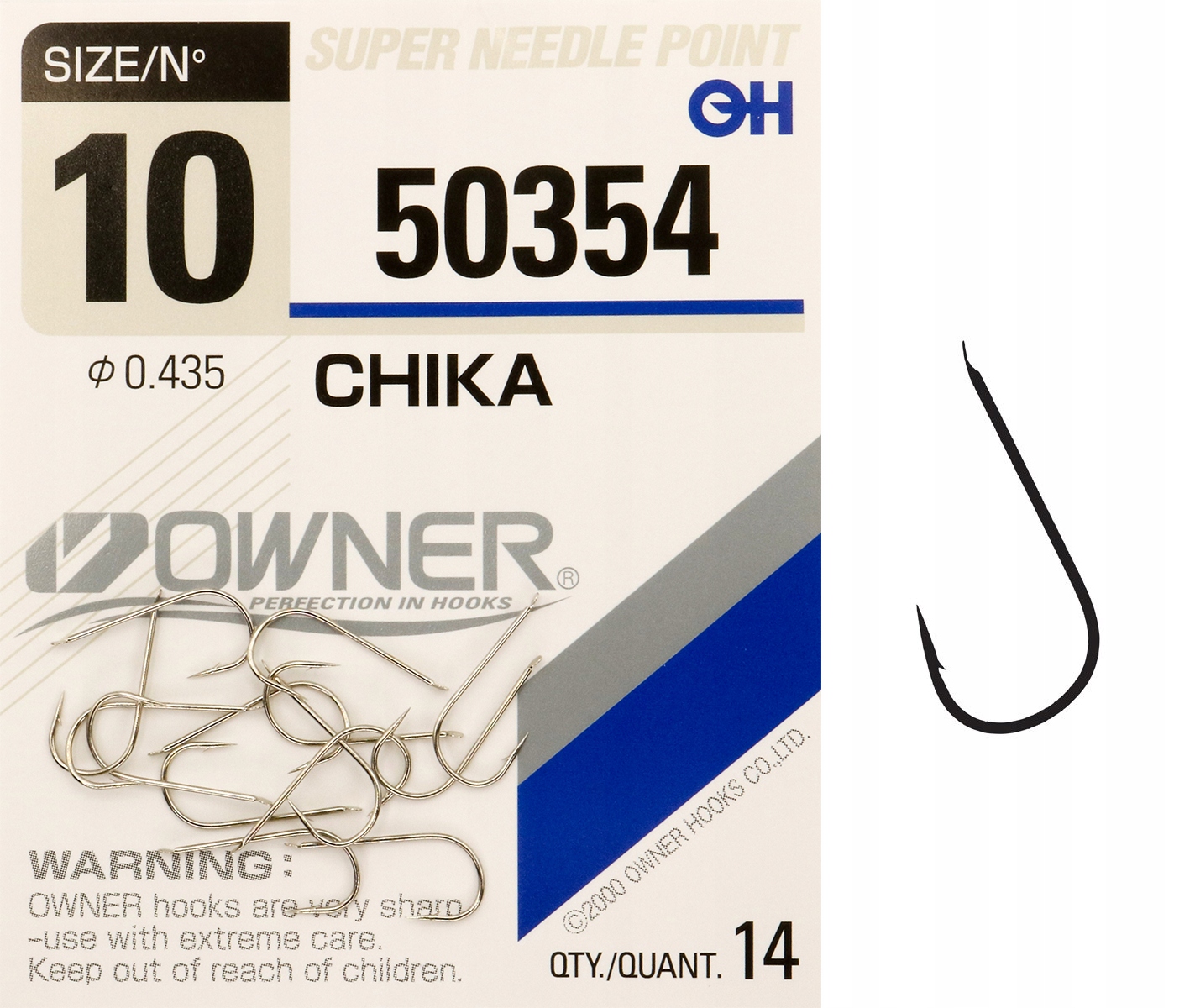 

Haczyki z łopatką Owner Chika srebrny nikiel r. 10