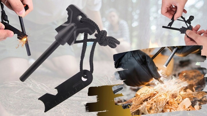 KRZESIWO MAGNEZOWE DO ROZPALANIA OGNIA LIGHT MY FIRE XXL SURVIVAL ZAPALNICZ Długość krzesiwa 6.8 cm