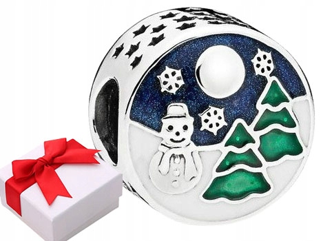 

Charms Kraina Śneigu bałwanek Święta s925 +pudełko
