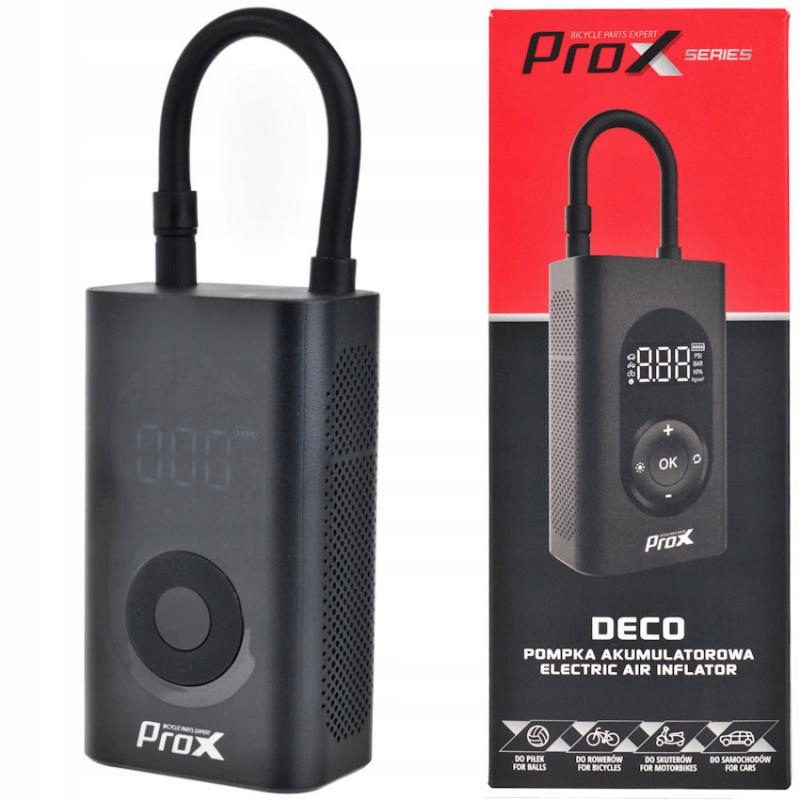 Pompka Akumulatorowa Do Roweru Opon Piłek Prox Deco 4000mAh Powerbank