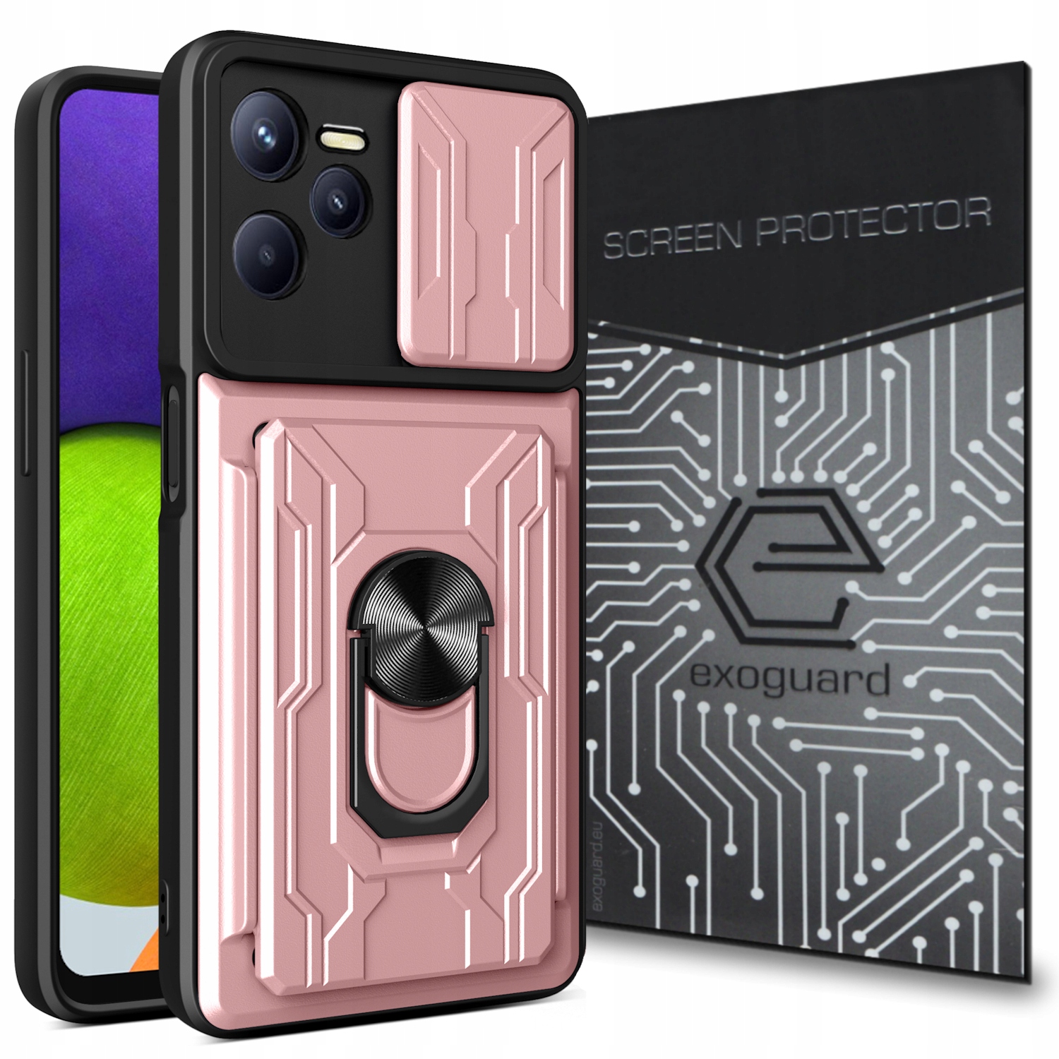 

Etui Pancerne+szkło do Realme C35/NARZO 50A Prime