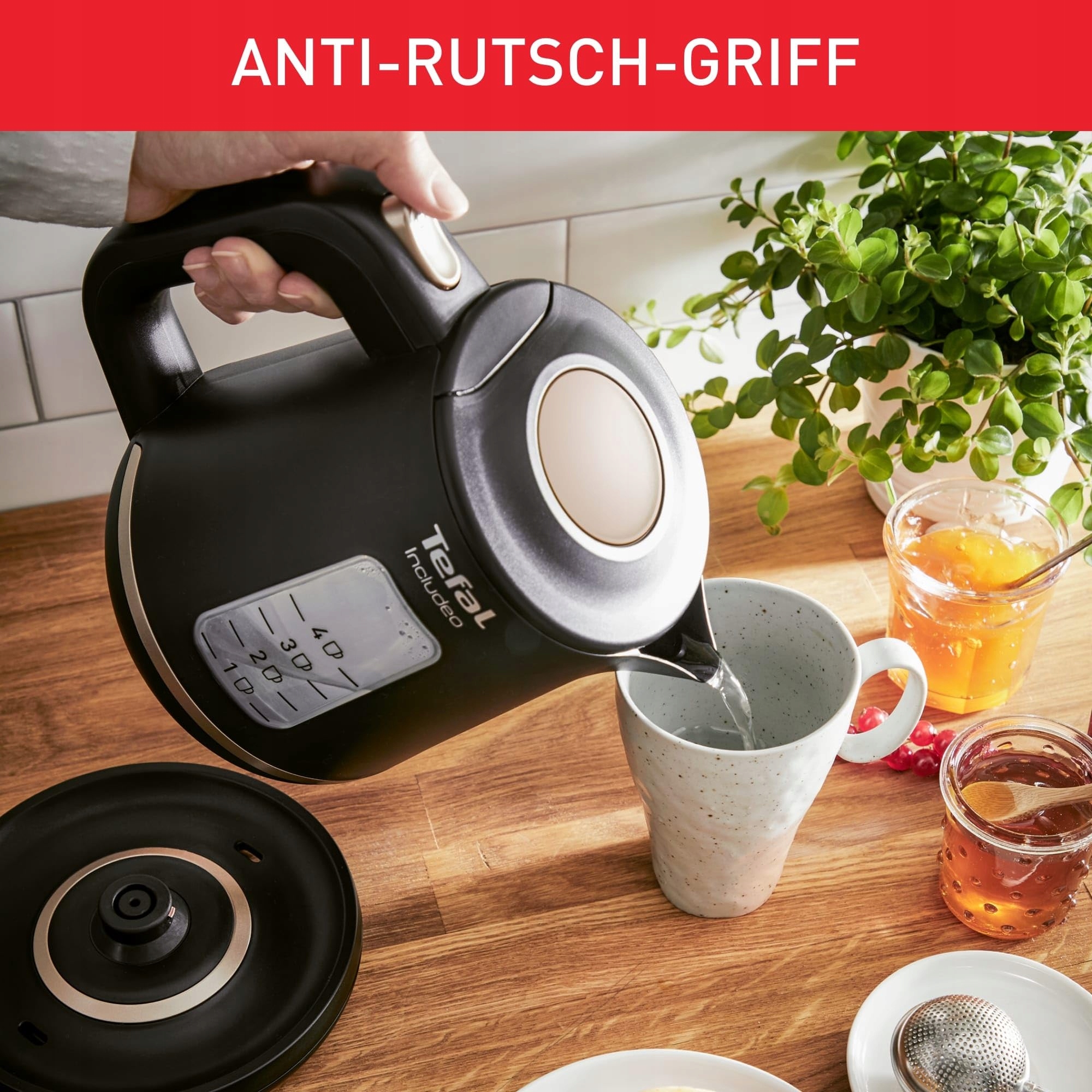 TEFAL 1L Electric Kettle, Non-Slip Handle, Rotating Base, Filter, 2400W — miniatura 3