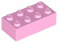 

Lego 3001 Klocek 2x4 różowy jasny Nowy (2g)