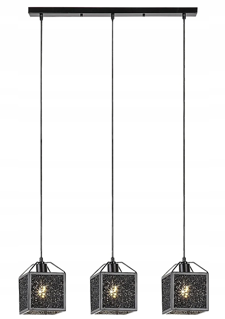 Závesná dekoratívna lampa s ozdobnými tienidlami a kockami 3xE27 40W Samilo Rabalux