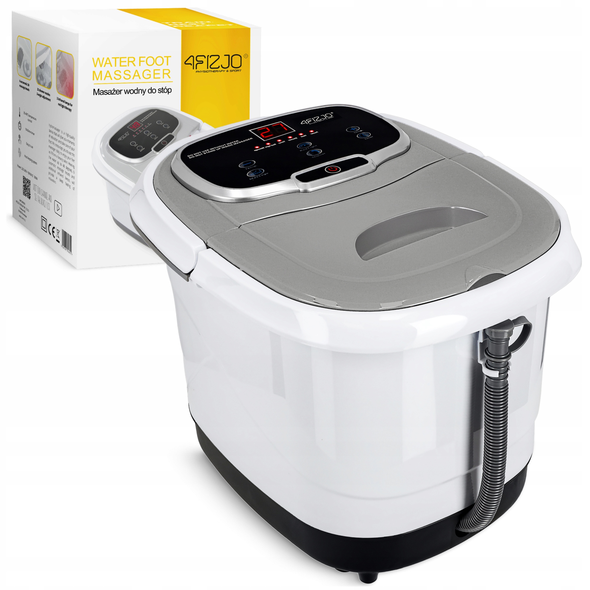 Masażer Wodny Do Stóp hydromasażer do nóg Podgrzewany Foot Massager 4FIZJO