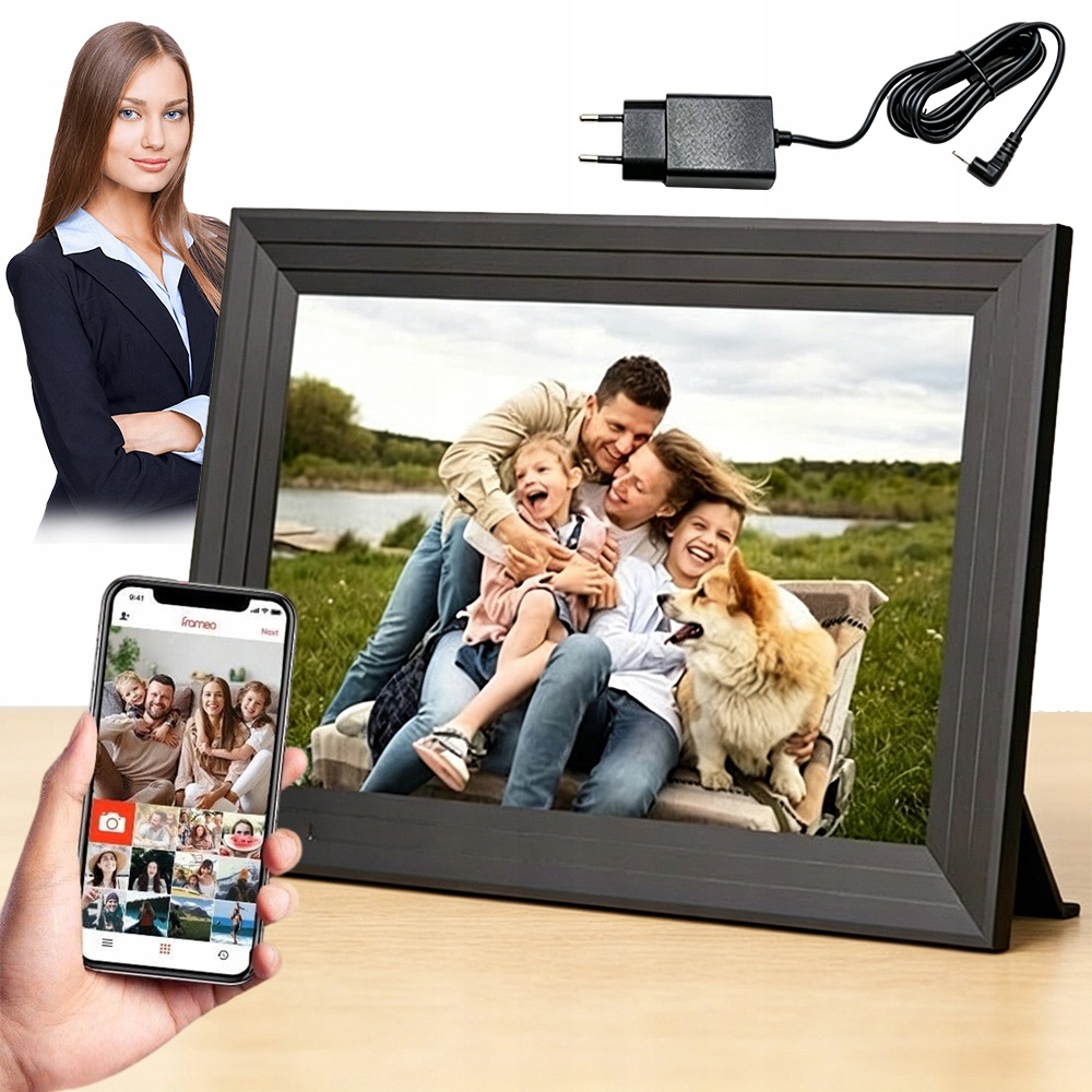 Rámeček Digitální Ips 1280X800 32 Gb Na Fotografie Dárek Do Domácnosti Elegantní LCD