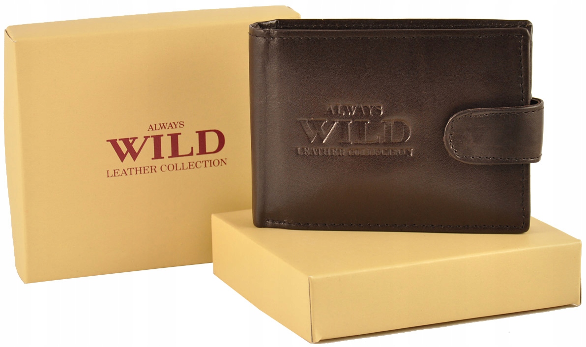 

slim Mały skórzany Portfel męski Always Wild skóra