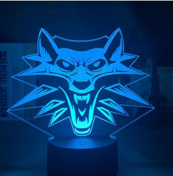 LAMPA 3D LED WITCHER GERALT WIEDŻMIN KOLOR + PILOT Marka moXomi