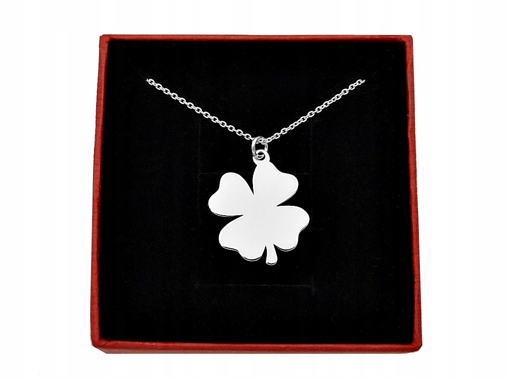 

Srebro naszyjnik czterolistna koniczynka koniczyna