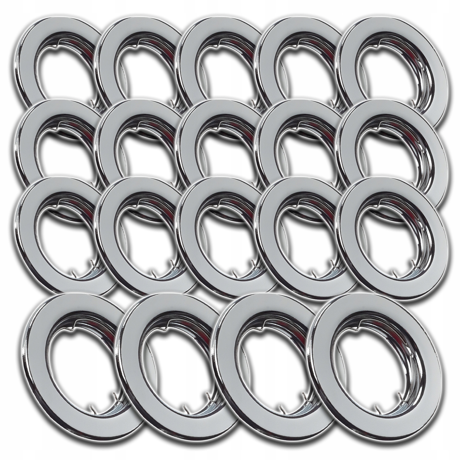 19x Stropní Svítidlo Halogenové Stropní Očko Hliníkové Svítidlo Chrom