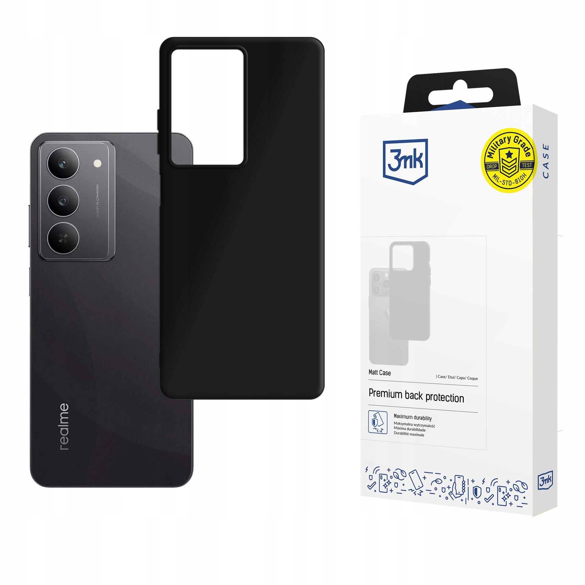 Etui 3mk Matt Case na Realme 14x czarne 3mk Protection