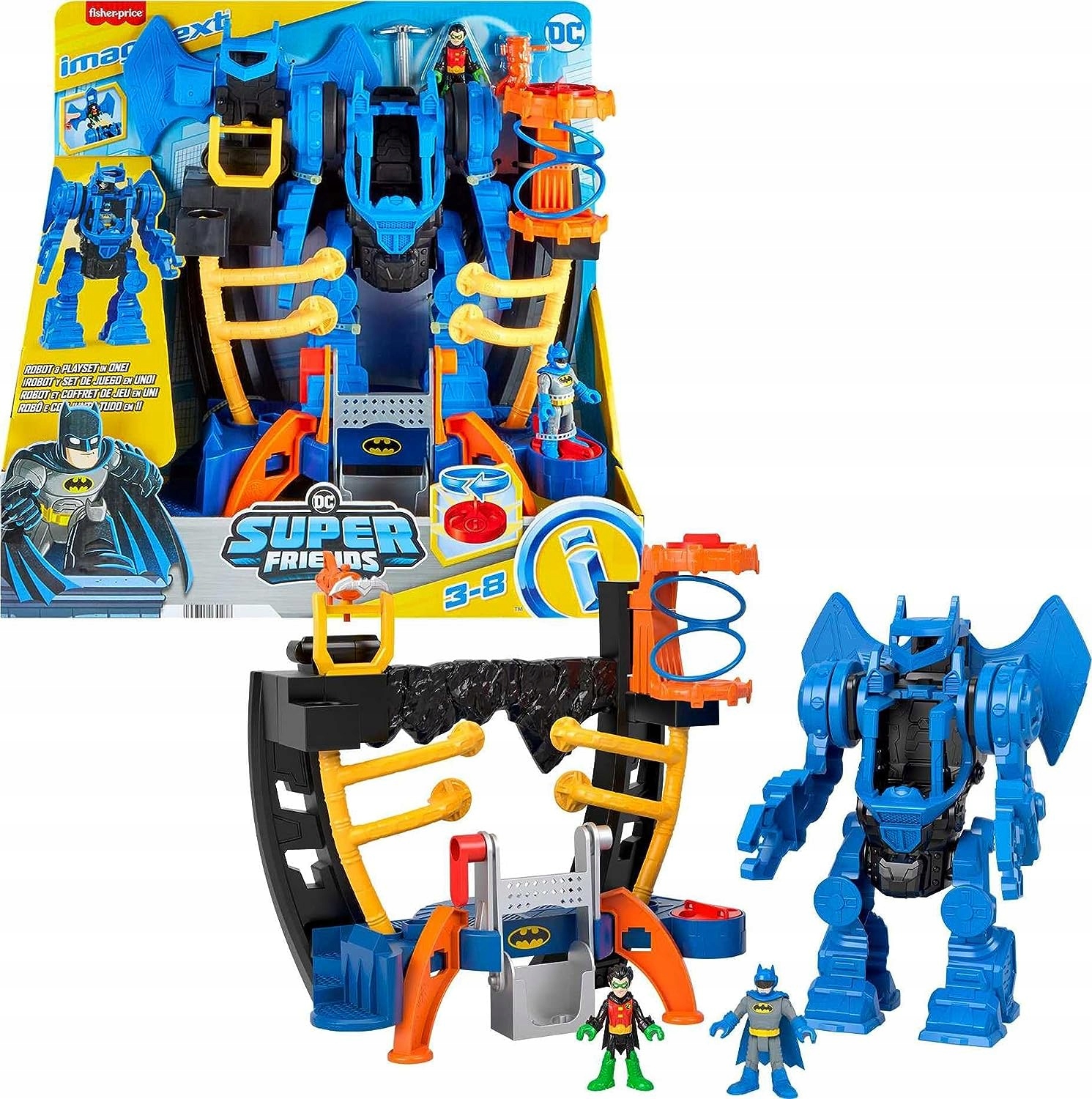 IMAGINEXT ROBOT 2w1 TWIERDZA BATMANA BAZA ROBIN