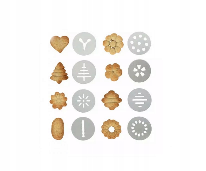 Maszynka, szpryca, dekorator do ciastek KH-1363 Kolor dominujący srebrny