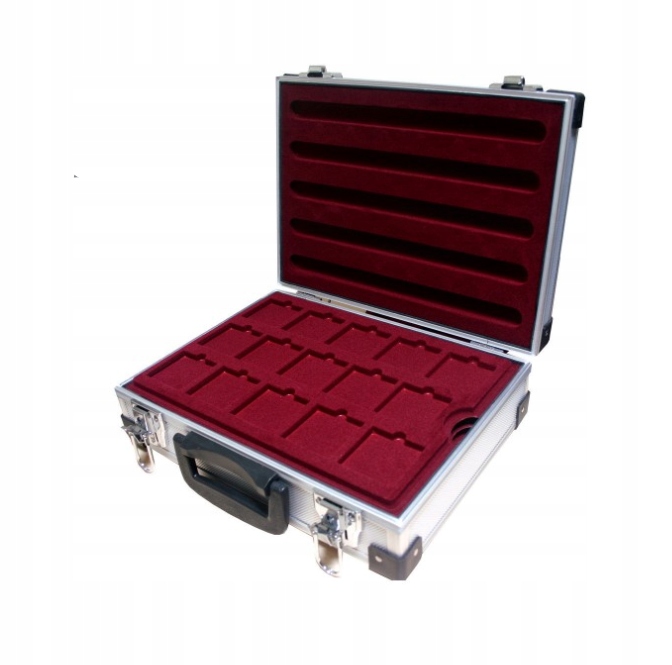 

Kuferek Aluminiowy 5 Palet Na 75 Monet 50x50 MM