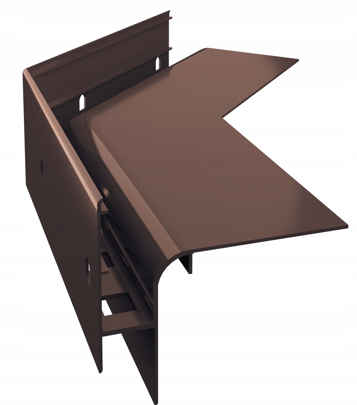 Vnější roh 135 stupňů pro systém Renoplast W30R+ Hnědá Ral 8019