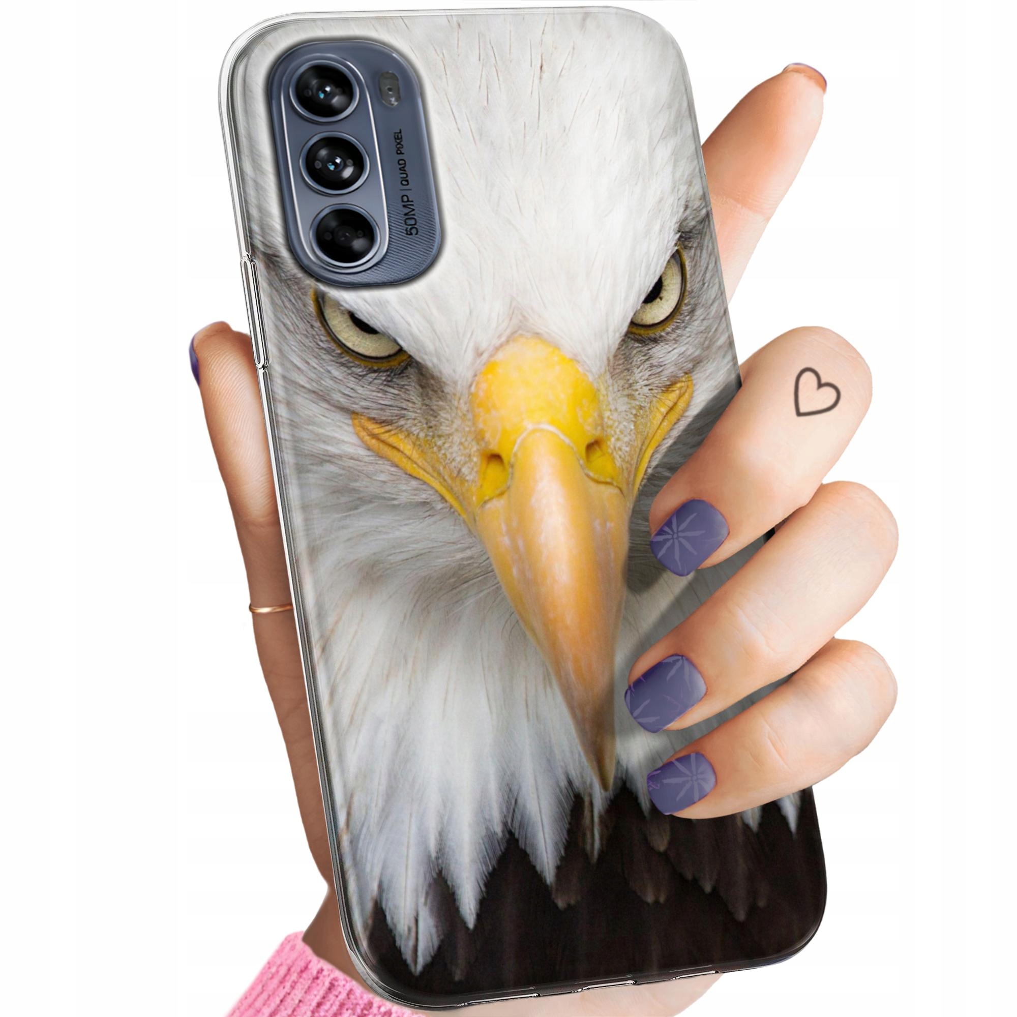 Etui Do Motorola Moto G62 5G Orzeł Sokół Eagle Obudowa Pokrowiec Case