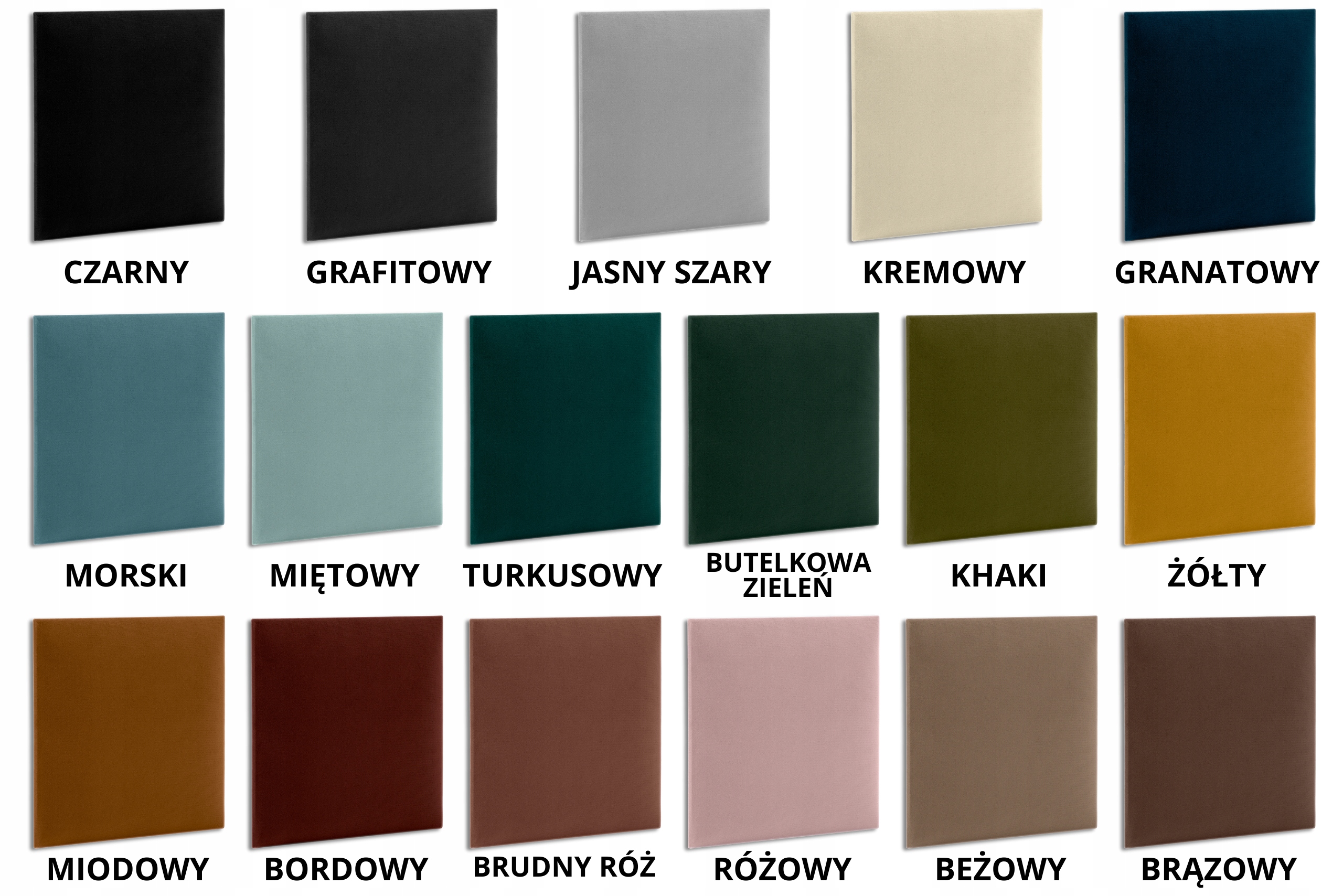 Panele Ścienne Tapicerowane 50x50 KWADRAT BRUDNY RÓŻ Welur Miękki Gruby Szerokość mebla 50 cm