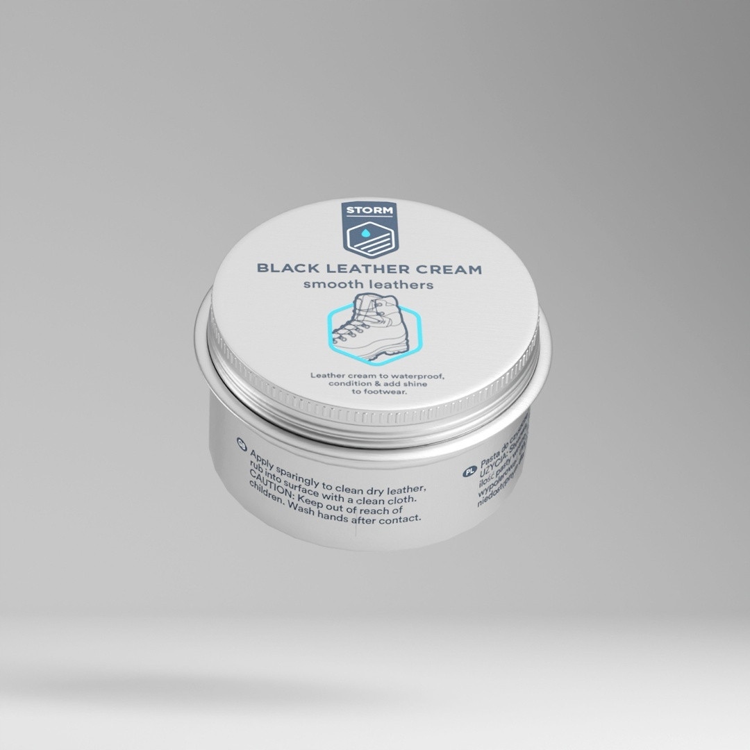 Krem do pielęgnacji obuwia skórzanego Storm Leather Cream black