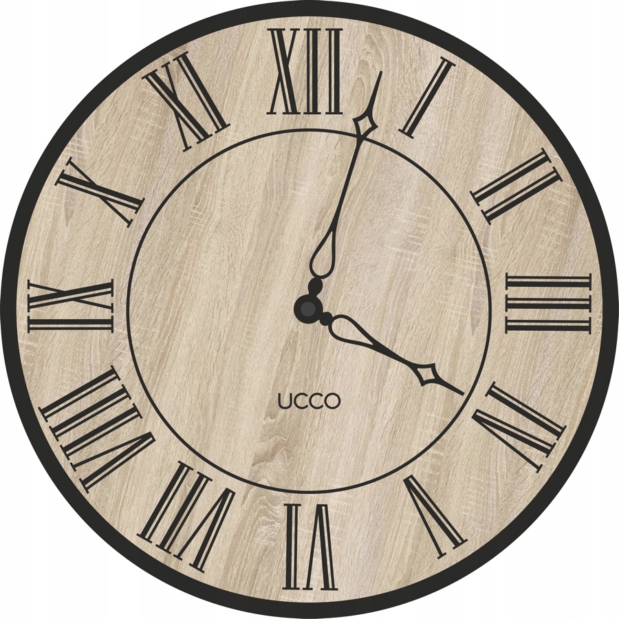 

Zegar ścienny Dąb Sonoma 40cm cichy Drewniany loft