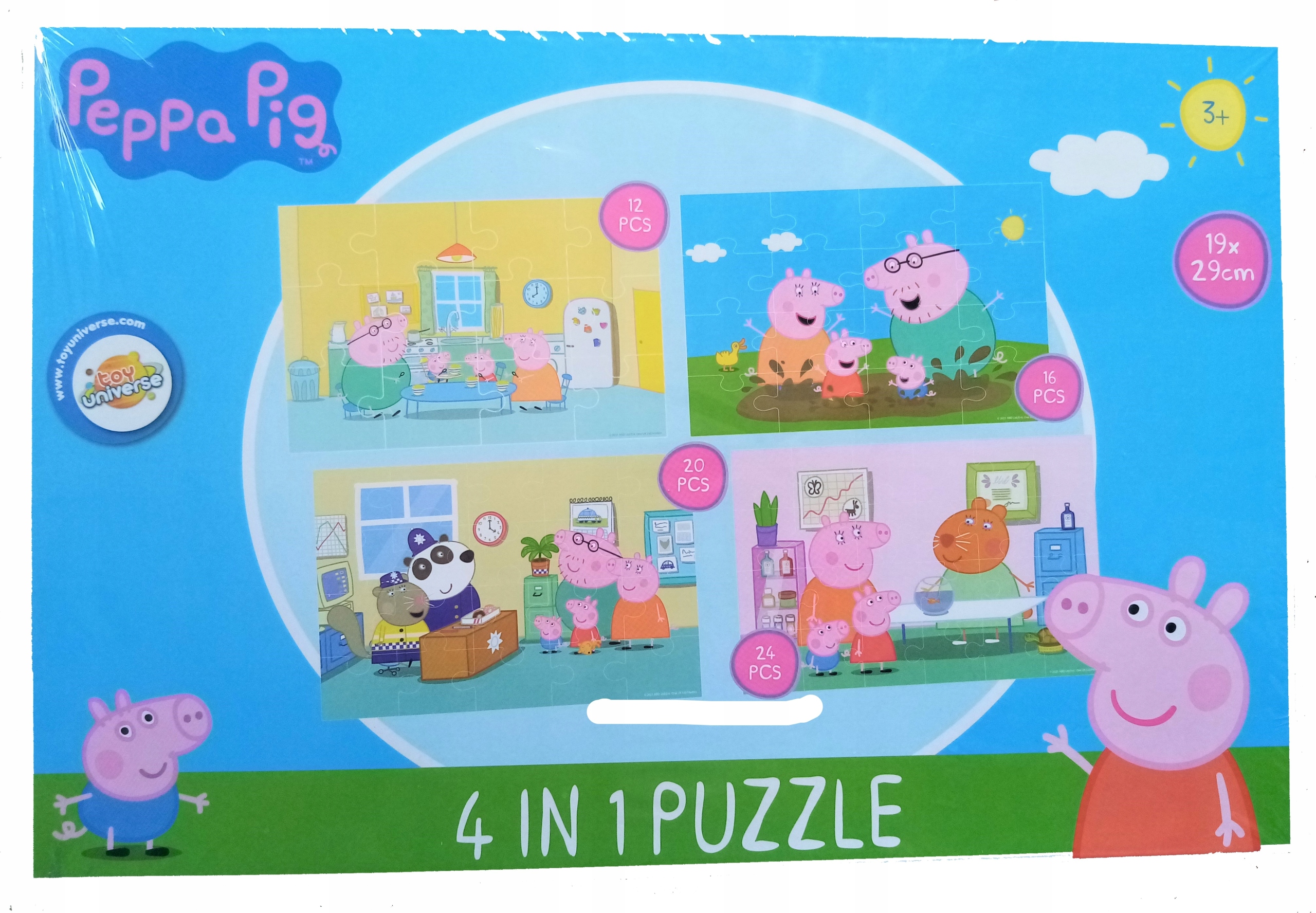 

Puzzle 4w1 Świnka Peppa 72 Elementy Cztery