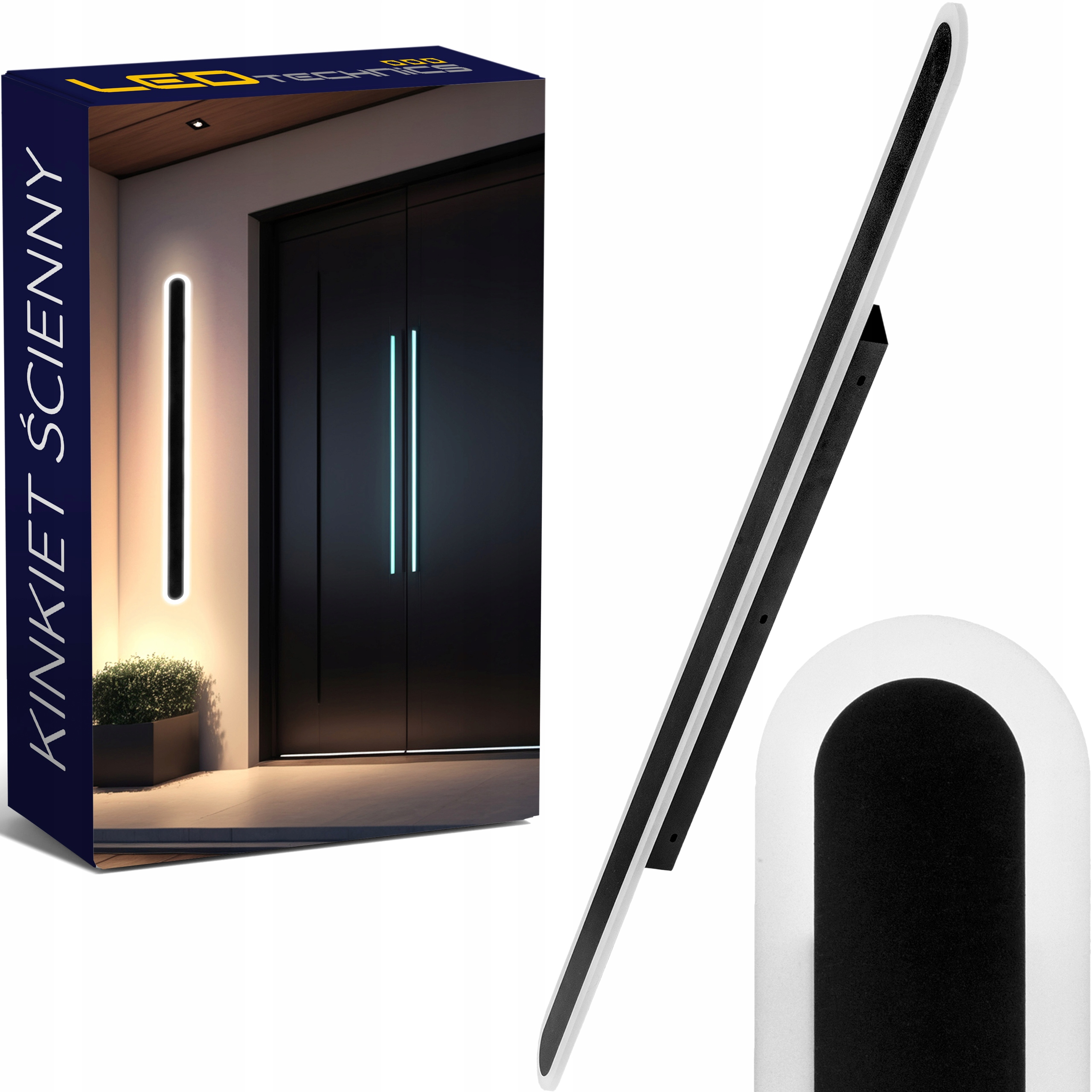 Lampa Ścienna Elewacyjna 38W Led Kinkiet Zewnętrzny Ogrodowy Ozdobny 120cm