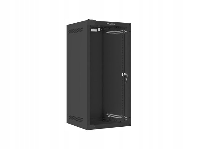 Lanberg Szafa wisząca 10 cali 12U 280x310 czarna Flat Pack