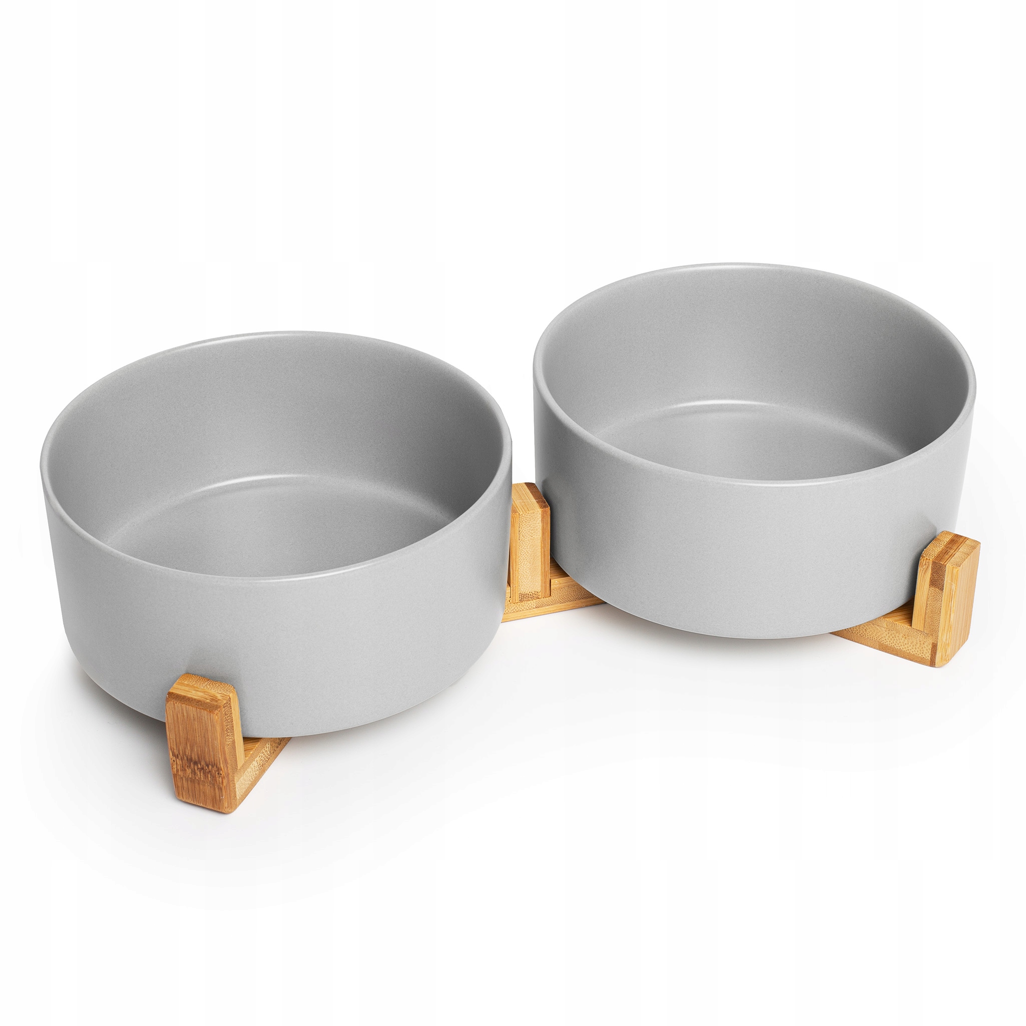 Ceramiczne miski dla psa kota na stojaku - na karmę i wodę — 13