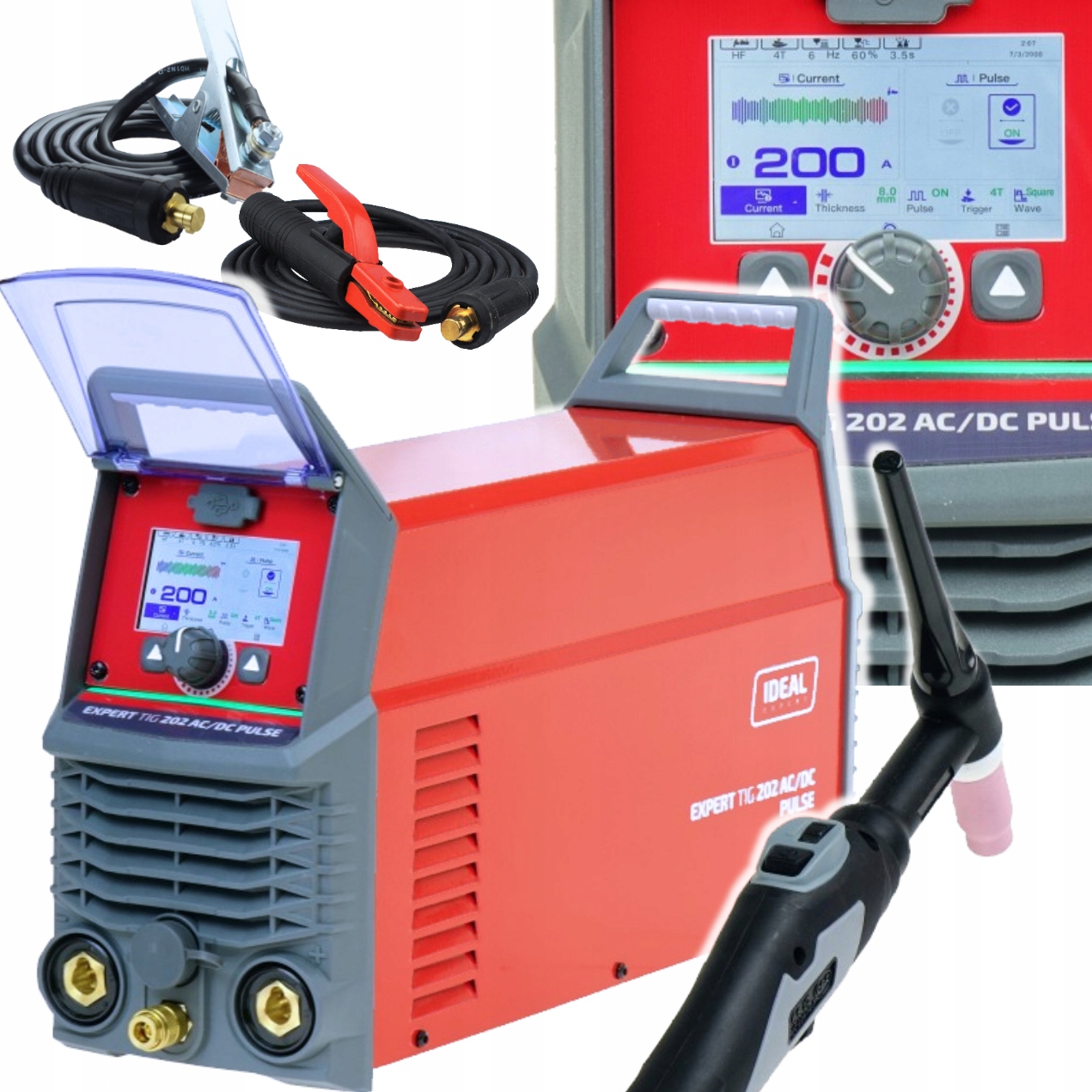 Svářečka Tig 222 Ac/dc Pfc Pulse Pro5 LCD Alu Mma T-26 4m LCD Ideal Expert