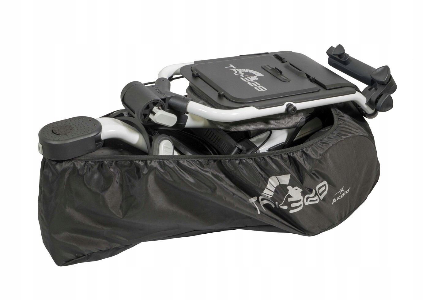 Ręczny trójkołowy wózek golfowy Tri-360 V2 szary/z Model Tri-360 V2