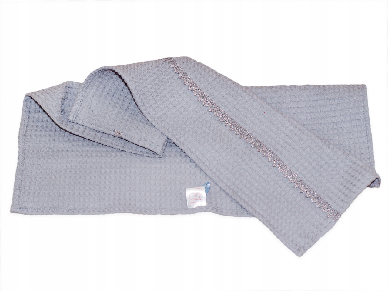 Ręcznik do przedszkola wafel bawełna ręczniczek do żłobka imię haft koronka Marka Małe Duże