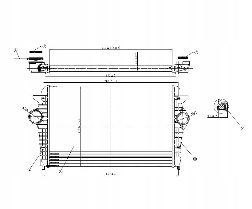 интеркулер FORD GALAXY 00- 7M3145804