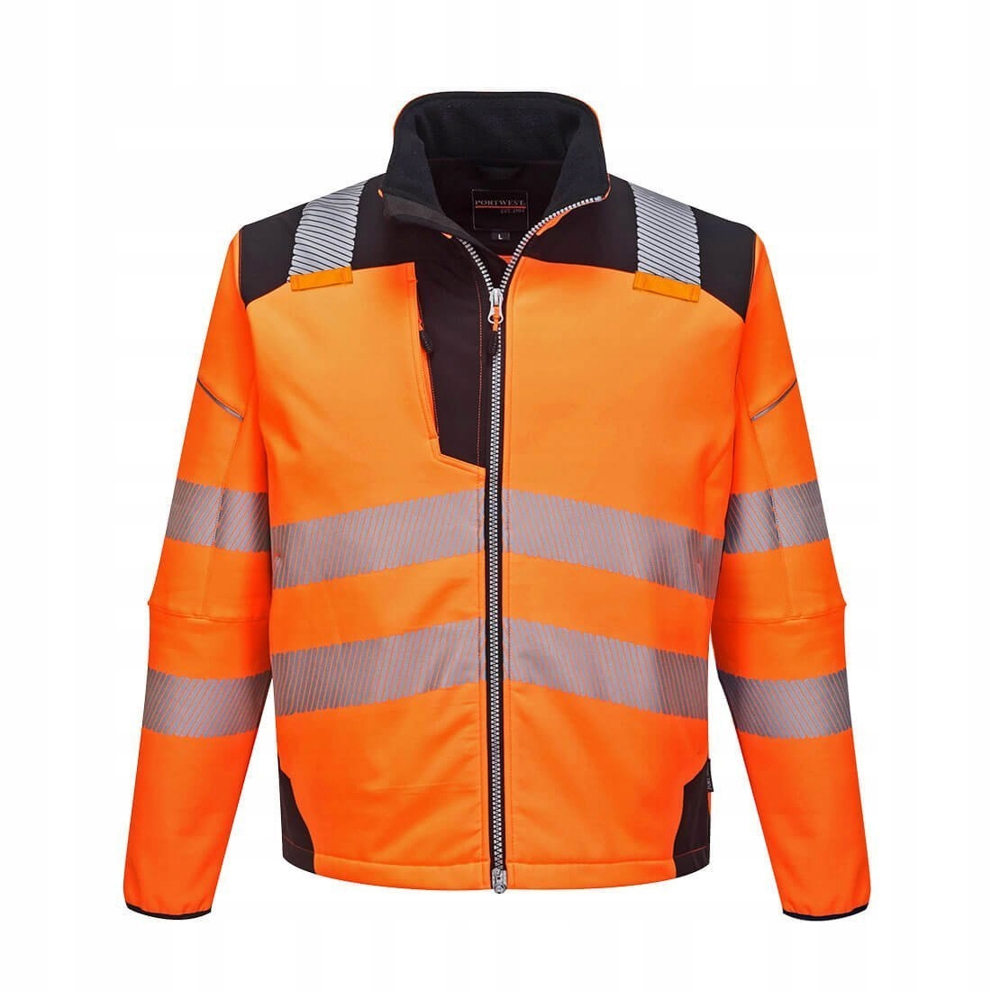 Výstražný softshell PW3 Oranžový/Černý vel. 4XL
