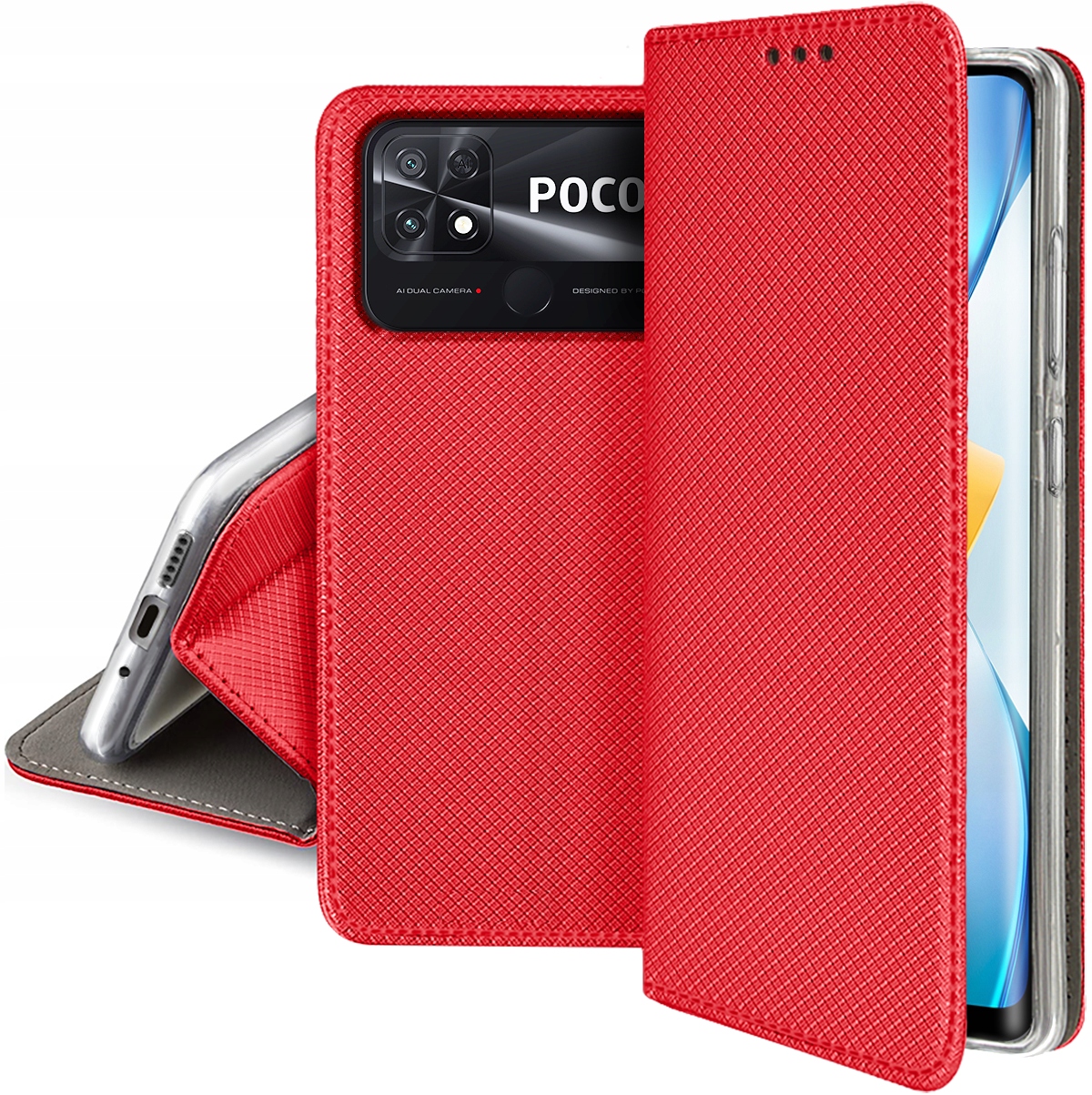 

Etui do Xiaomi Poco C40 Smart Magnet Case Szkło