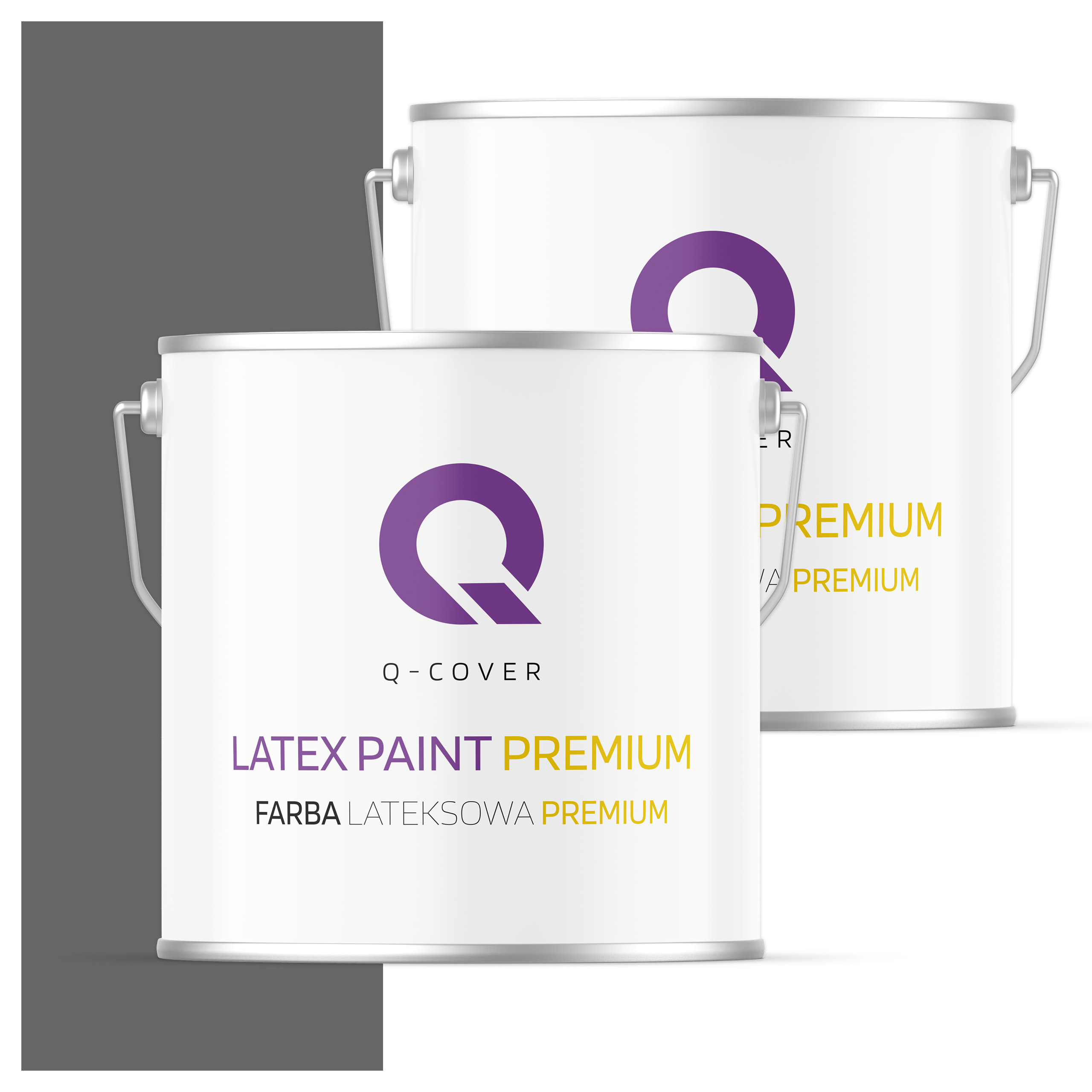 Farba odolná voči škvrnám Umývateľná na steny stropov 5L Hlboká matná grafitová H1213