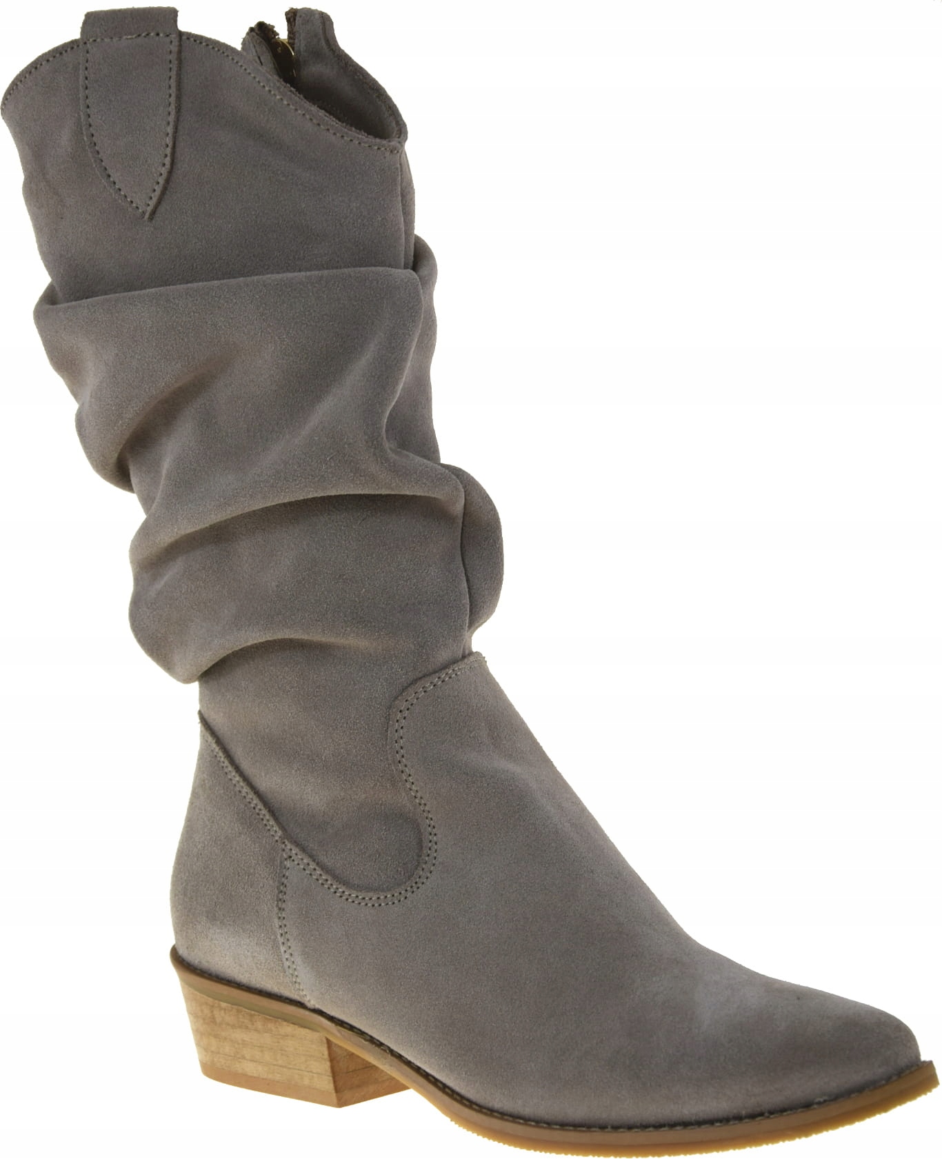 Dámské Kovbojské Boty Kozačky Flisella 4138 Kožené Zateplené Boty Na Zimu VEL.38