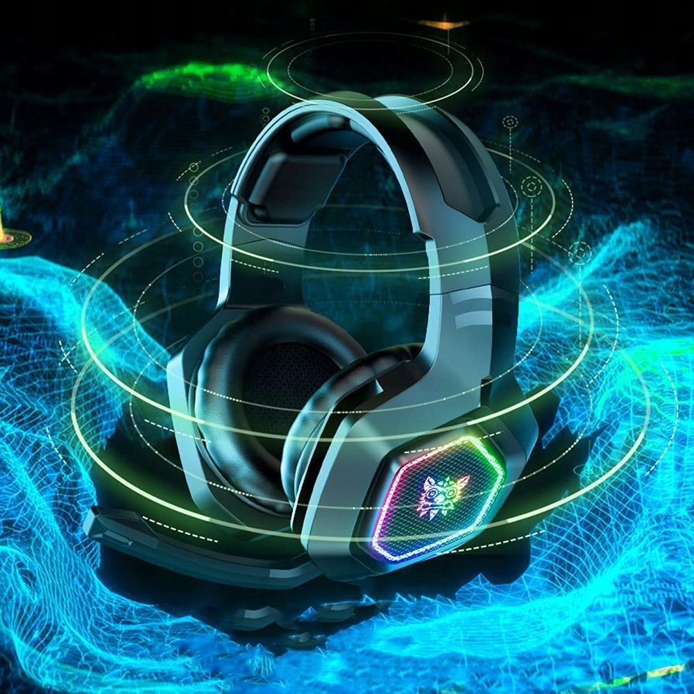 ONIKUMA B100 SŁUCHAWKI BEZPRZEWODOWE GAMINGOWE NAUSZNE BT 5.3 RGB 2.4 GHZ Zawiera baterie tak