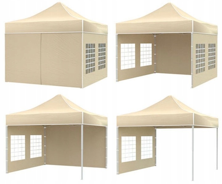 Pawilon Handlowy Ekspresowy Namiot Ogrodowy 3x3m Kolor beżowy biały czarny niebieski