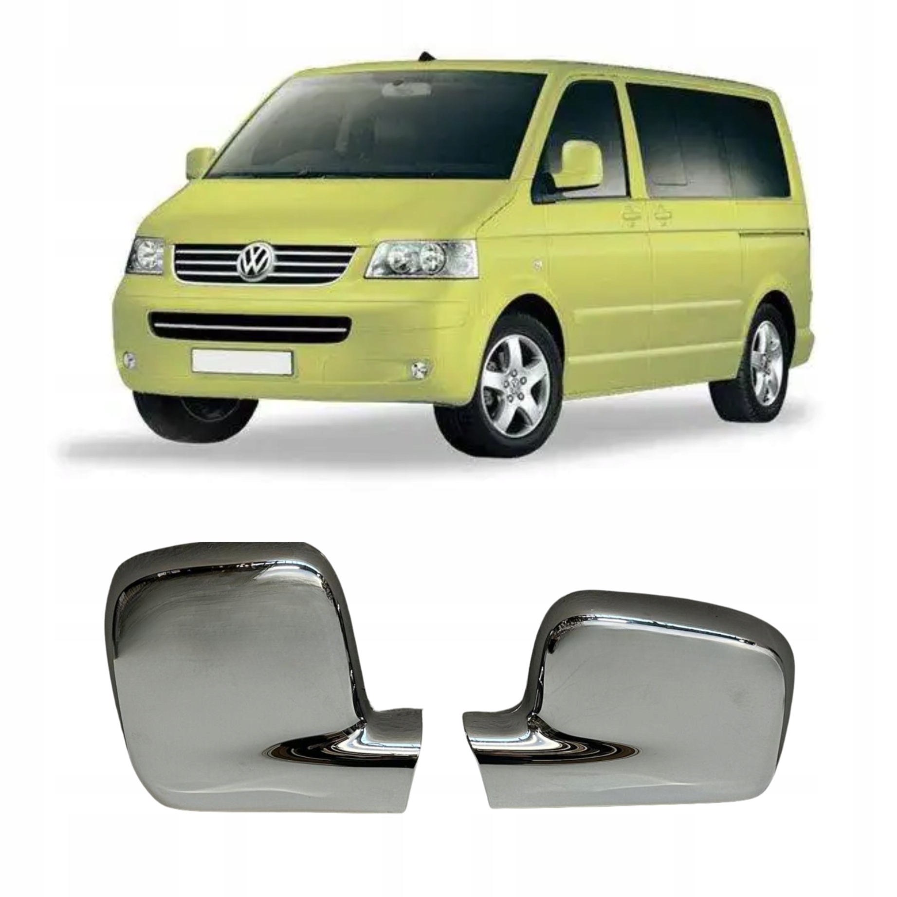Krytky zrcátek Abs chromované Volkswagen T5 2003-2010