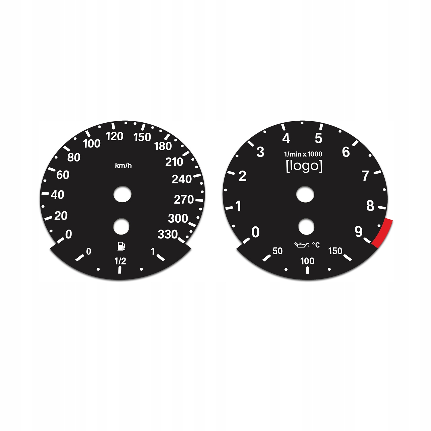 BMW E92 M3 Czarne Tarcze Licznika do konwersji ZAMÓWIENIE SPECJALNE