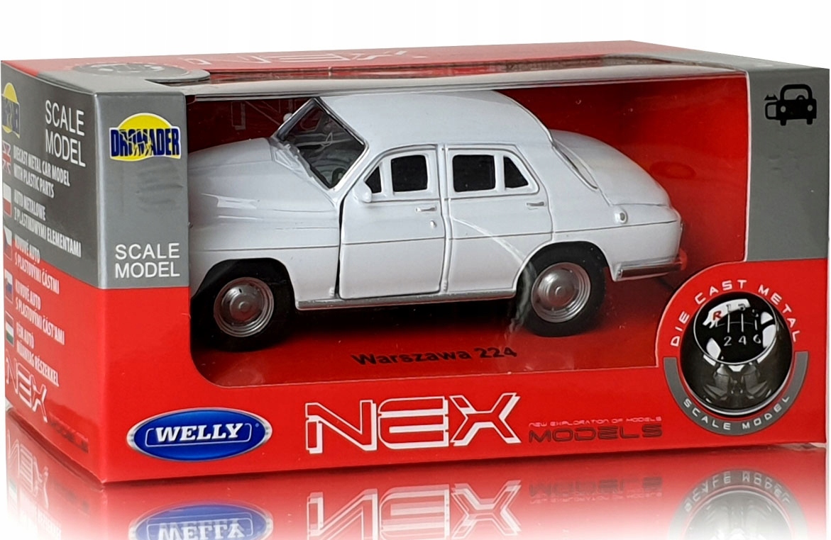 Auto Samochód FSO Warszawa 224 1:39 biała WELLY Model Warszawa 224